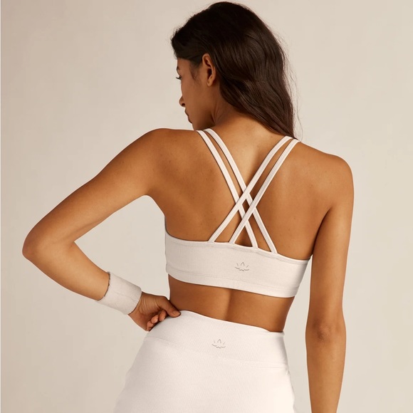 Beyond Yoga Heather Rib Criss Cross Bra - Picture 3 of 7